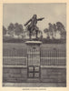 Sarsfield Statue, Limerick. Ireland 1905 old antique vintage print picture