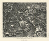 Air View of Bristol showing the docked Avon & Queen Square 1930 old print