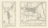 Chipping Sodbury & Wickwar town plans by Patrick Abercrombie. Glos 1930 map