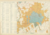 LONDON showing Municipal Boroughs, Urban Districts & Rural areas. BACON 1913 map