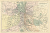 CHELTENHAM Montpellier St. Pauls antique town city plan GW BACON 1898 old map