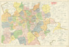 LONDON ELECTRICITY SUPPLY areas. Corporation. Metropolitan. BACON 1919 old map