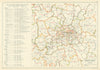 LONDON POOR LAW UNIONS. Workhouses. Populations. BACON 1919 old antique map