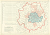 LONDON POPULATION, BIRTHS & DEATHS for 1926. County of London. BACON 1919 map