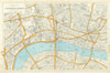 The CITY OF LONDON. The Square Mile. BACON 1919 old antique map plan chart