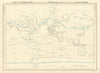World chart of isothermal lines. Mean annual temperature. GEORGE AIKMAN 1854 map