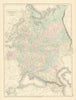 Russia in Europe by SIDNEY HALL 1854 old antique vintage map plan chart