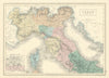 Italy, north part. Savoie Papal states Austrian Lombardy. SIDNEY HALL 1854 map