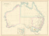 Gold rush Australia showing gold districts in yellow. SIDNEY HALL 1854 map