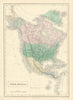 North America. Russian Alaska. US 31 states. SIDNEY HALL 1854 old antique map