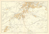 DONCASTER SOUTH vintage town city plan. Warmsworth Balby. GEOGRAPHIA 1935 map