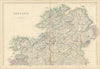 Ireland (North Part) by Edward Weller. Ulster 1860 old antique map plan chart