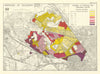 Willesden Borough. Number of persons per habitable room. Kensal Kilburn 1950 map