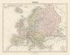 Europe by Migeon 1861 old antique vintage map plan chart