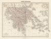 Grèce moderne by Migeon. Greece & Aegean islands 1861 old antique map chart