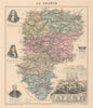Aisne département. Laon vignette. Vuillemin 1890 old antique map plan chart