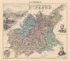 Alpes-de-Haute-Provence / Basses-Alpes dépt. Digne-les-Bains. Vuillemin 1890 map