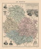 Côte-D'or département. Dijon vignette. Vuillemin 1890 old antique map chart