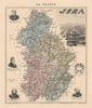 Jura département. Lons-le-Saunier vignette. Vuillemin 1890 old antique map