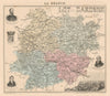 Lot-et-Garonne département. Agen vignette. Vuillemin 1890 old antique map