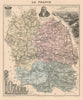 Lozère département. Mende vignette. Vuillemin 1890 old antique map plan chart