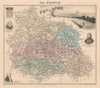 Puy-de-Dôme département. Clermont-Ferrand. Vuillemin 1890 old antique map