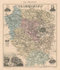 Seine-et-Oise département. Versailles vignette. Vuillemin 1890 old antique map