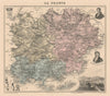 Var département. Draguignan vignette. Vuillemin 1890 old antique map chart