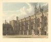 Winchester College Chapel, from the Great (Chamber) Court. Ackermann 1816