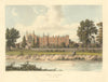 Eton College, from the River. Ackermann's schools 1816 old antique print