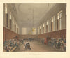 Eton College School Room. Upper School. Ackermann's schools 1816 old print