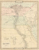 Bahari, Vostani & Said. Lower, Central & Upper Egypt. Antique map. Cruchley 1843
