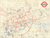 London Underground Transport tube map. London Passenger Transport Board 1935