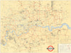 London Transport Tramways Map. London Passenger Transport Board/Mansfield 1935