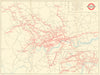 London Transport Underground Map. Print code 36-4496-6,500. L.P.T.B. 1936