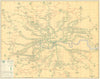 London Transport Green Line Coach system map. L.P.T.B. / Mansfield 1936