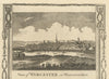 View of the city & cathedral of Worcester. Worcestershire. WALPOOLE 1794 print