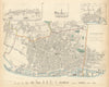 LIVERPOOL antique town city map. Inset 1650 view/1729 plan. Buildings. SDUK 1847