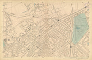 FINSBURY PARK Crouch End Stroud Green Highgate Archway Harringay 1886 old map