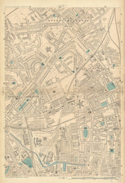 CAMDEN TOWN Holloway Tufnell Park King's Cross Kentish Town Barnsbury 1886 map