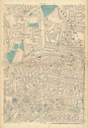 HIGHBURY Hoxton Kingsland Stoke Newington Canonbury De Beauvoir Town 1886 map