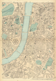 WESTMINSTER Lambeth Kennington Waterloo Vauxhall Oval Pimlico Lambeth 1886 map