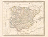 'Espagne et Portugal' by Felix Delamarche. Iberia Spain Portugal 1823 old map
