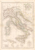 'Carte de l'Italie Ancienne de l'Illyrie et de La Sicile'. DELAMARCHE 1838 map