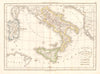 'Royaume des Deux-Siciles, Sardaigne'. DELAMARCHE. Kingdom Two Sicilies 1833 map