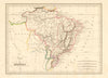 'Carte du Brésil' by Malte-Brun. Brazil, Uruguay & Paraguay 1836 old map