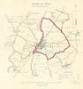 NEWARK UPON TRENT borough/town plan. REFORM ACT Nottinghamshire DAWSON 1832 map