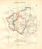 KIRKBY KENDAL town/borough/wards plan. BOUNDARY REVIEW. Cumbria. DAWSON 1832 map