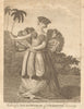 Habit of a young woman of Otaheite dancing. Tahiti, Polynesia. BANKES 1789