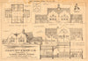 Building News Designing Club, Subject G, a small Parish school 1899 old print